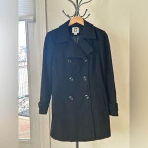Anne Klein Black Wool Coat